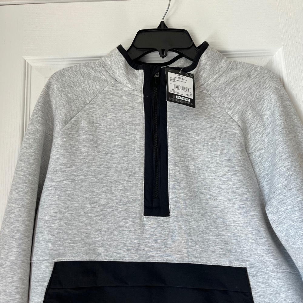 New Men’s DSG Sport Fleece 1/4 Zip Light Heather Gray/Black Size M